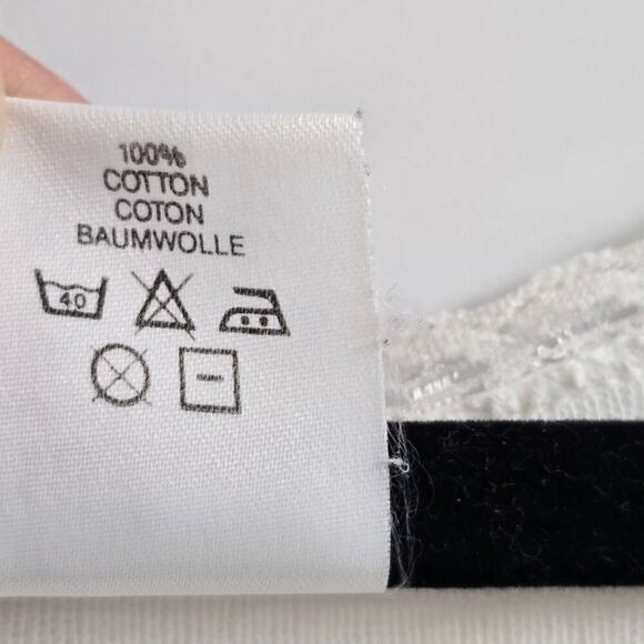 Wolsey Women’s White Knit Tank Top Sweater Lace L VTG Y2K Minimalist cottagecore - Picture 6 of 7